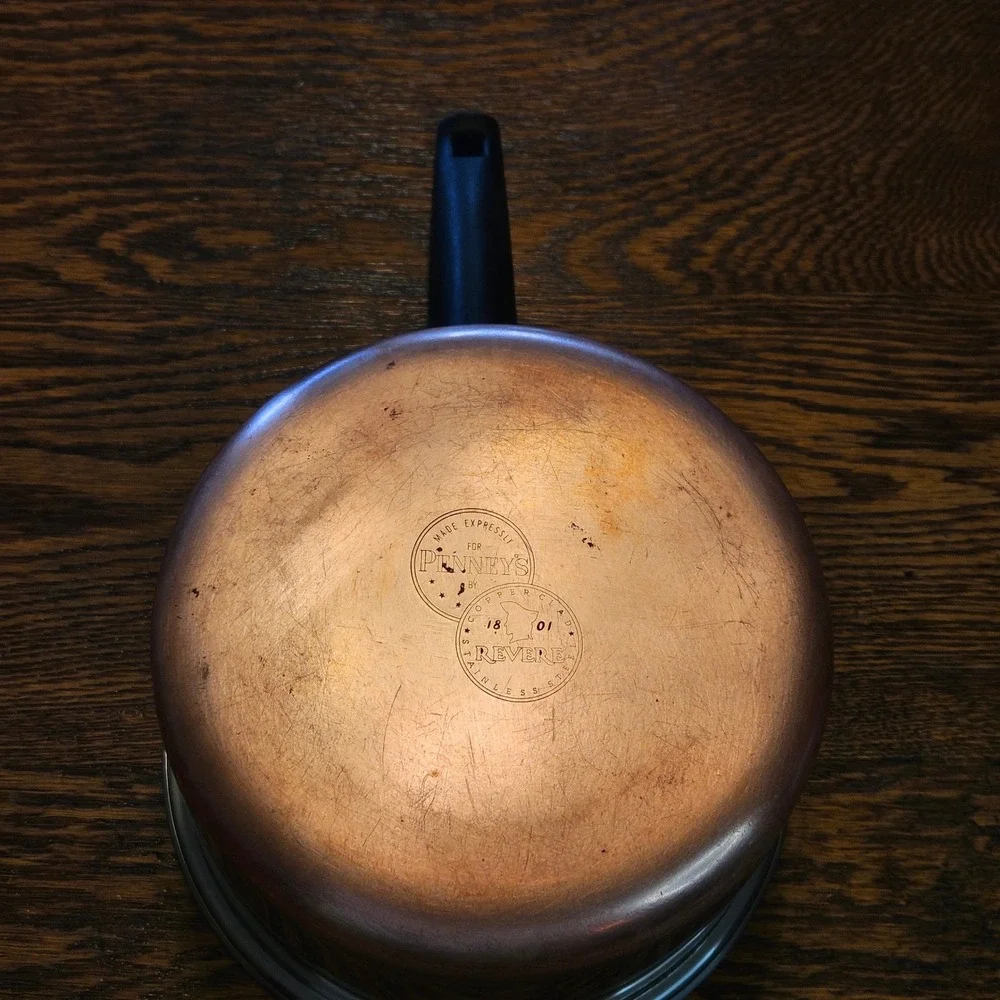 Vintage Revere‎ Ware Copper Clad SS Saucepan for Penneys Bakelite Handle